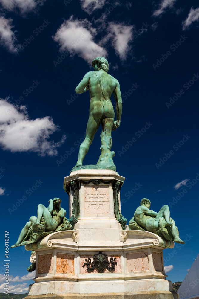 Bronze cast of Michelangelo David, Florence. Bronze cast of Michelangelo David, Florence.