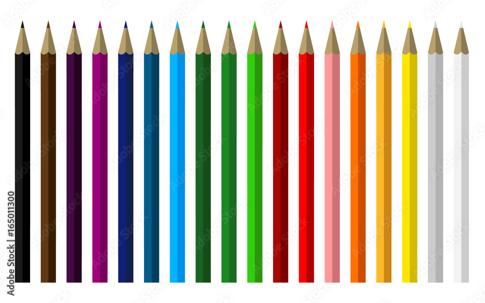 Crayons - Set of Colored Pencils Isolated - Drawing, School Crayons - Set of Colored Pencils Isolated - Drawing, School