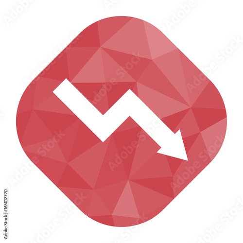 geometrischer Icon - Pfeil Abstieg