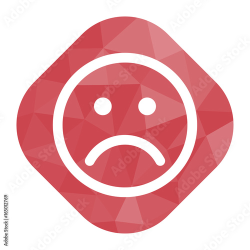 geometrischer Icon - Smiley traurig