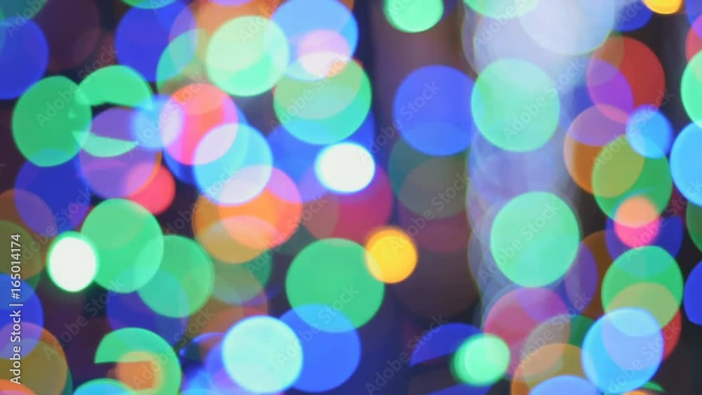 Colorful bokeh from garland Colorful bokeh from garland