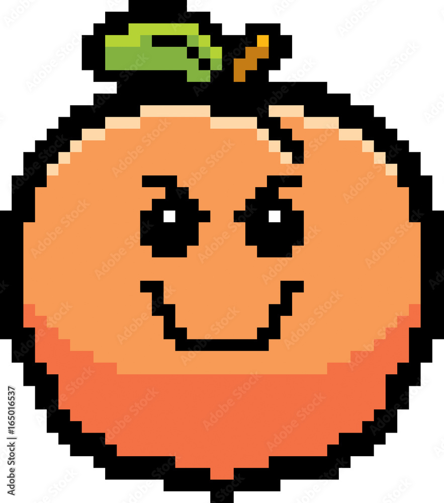Evil 8-Bit Cartoon Peach Evil 8-Bit Cartoon Peach