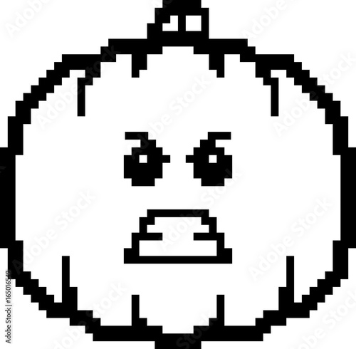 Wallpaper Mural Angry 8-Bit Cartoon Pumpkin Torontodigital.ca