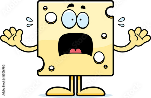 Scared Cartoon Swiss Cheese
