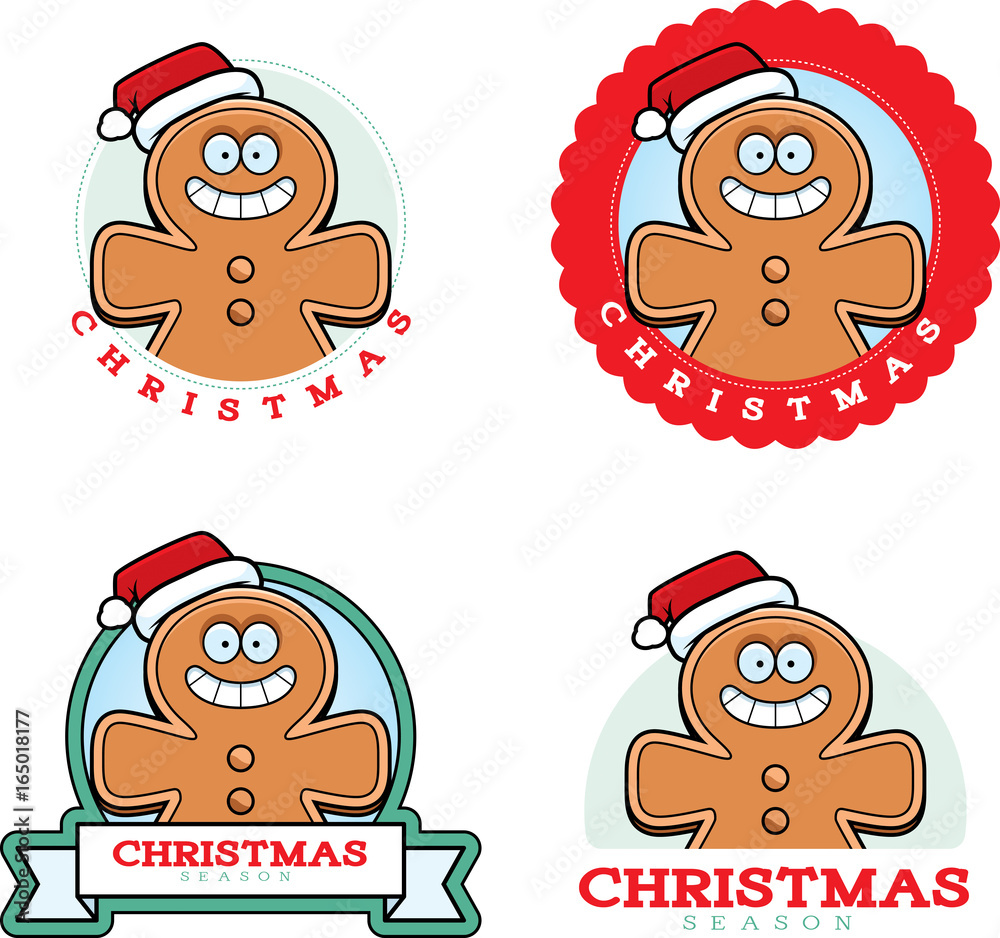 Cartoon Gingerbread Man Christmas Graphic Cartoon Gingerbread Man Christmas Graphic