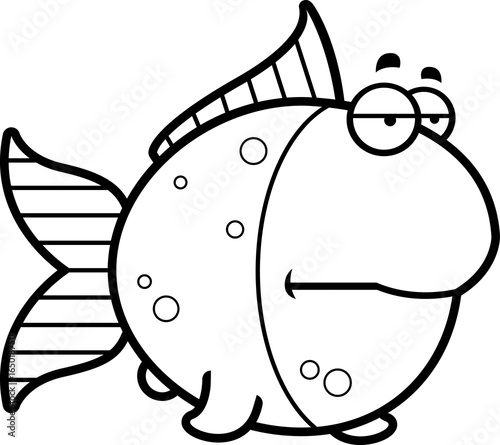 Bored Cartoon Goldfish