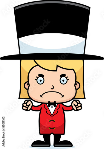 Cartoon Angry Ringmaster Girl