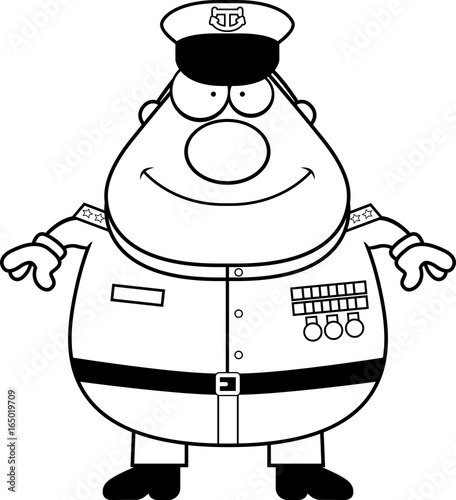 Happy Cartoon Navy Admiral