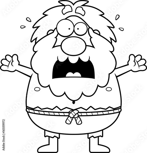 Scared Cartoon Hermit