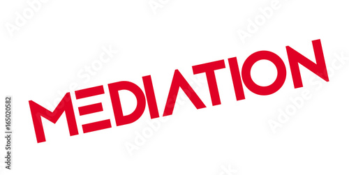 Mediation rubber stamp. Grunge design with dust scratches. Effects can be easily removed for a clean, crisp look. Color is easily changed.