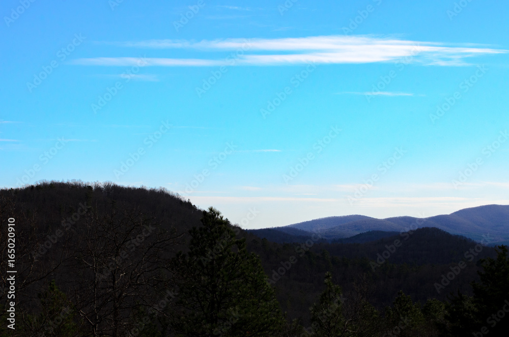 Rolling foothills of the Appalachians near Anniston, Alabama, USA