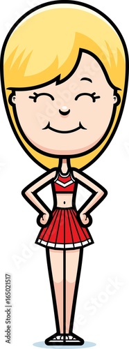 Cartoon Cheerleader Smiling