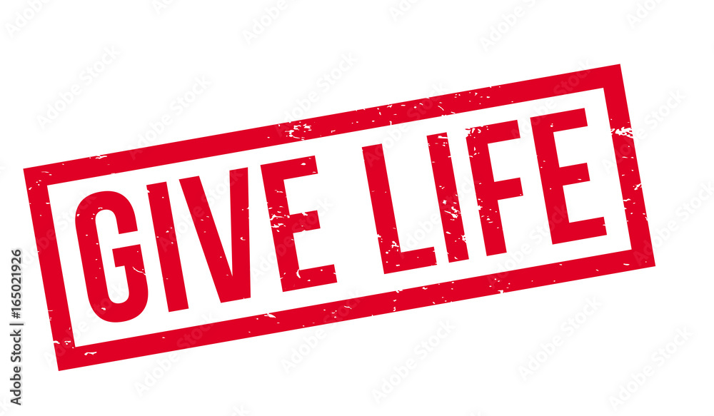 Give Life rubber stamp. Grunge design with dust scratches. Effects can be easily removed for a clean, crisp look. Color is easily changed. Give Life rubber stamp. Grunge design with dust scratches. Effects can be easily removed for a clean, crisp look. Color is easily changed.