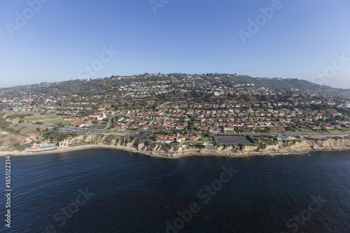 Aerial view of Rancho Palos Verdes coast near Los Angeles in Southern California.