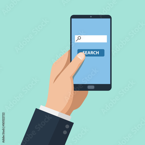 Man hand and smartphone