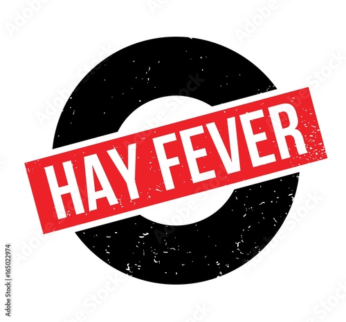 Hay Fever rubber stamp. Grunge design with dust scratches. Effects can be easily removed for a clean, crisp look. Color is easily changed.