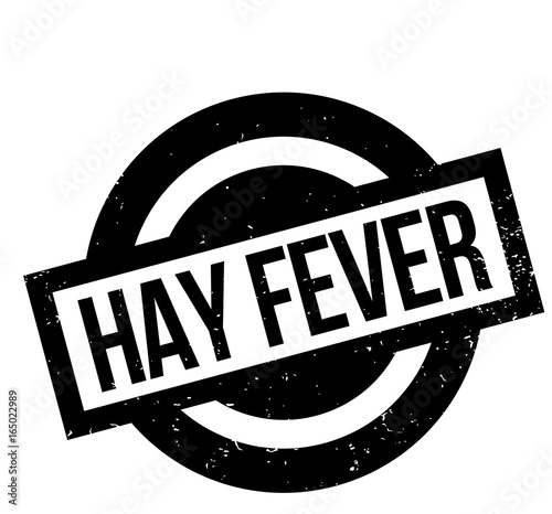 Hay Fever rubber stamp. Grunge design with dust scratches. Effects can be easily removed for a clean, crisp look. Color is easily changed.