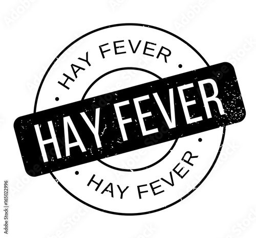 Hay Fever rubber stamp. Grunge design with dust scratches. Effects can be easily removed for a clean, crisp look. Color is easily changed.