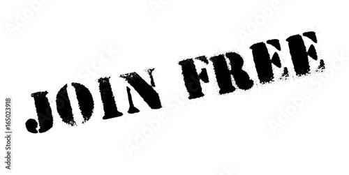 Join Free rubber stamp. Grunge design with dust scratches. Effects can be easily removed for a clean, crisp look. Color is easily changed.