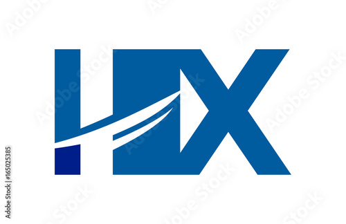 IX Negative Space square Swoosh Letter Logo