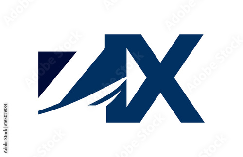 ZX Negative Space square Swoosh Letter Logo