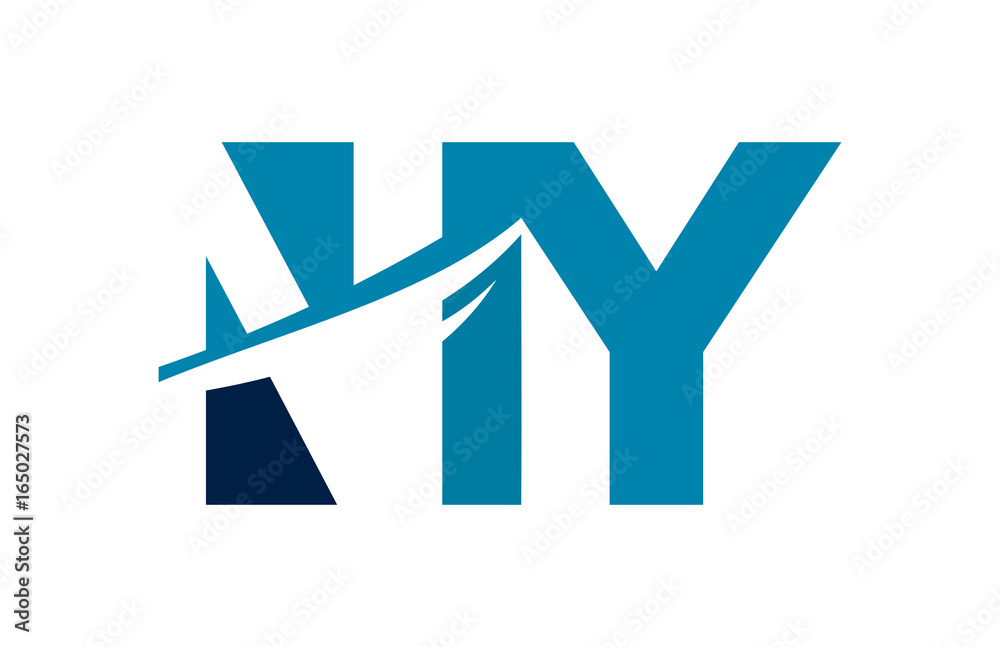 NYN Negative Space Square Swoosh Letter Logo NYN Negative Space Square Swoosh Letter Logo