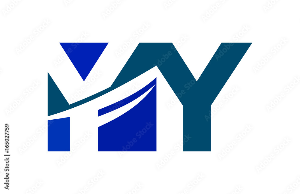 YY Negative Space Square Swoosh Letter Logo YY Negative Space Square Swoosh Letter Logo