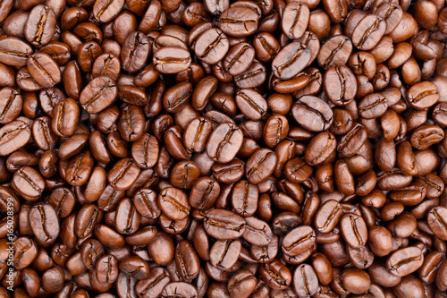 close up shot of brown roast coffee texture background