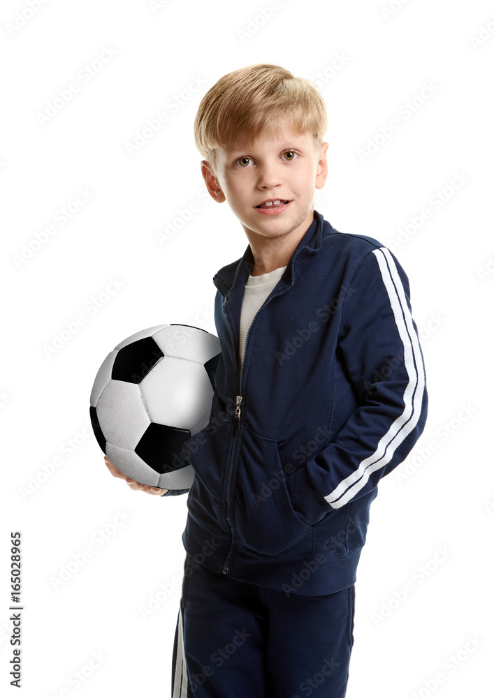 portrait of Boy with soccer ball portrait of Boy with soccer ball