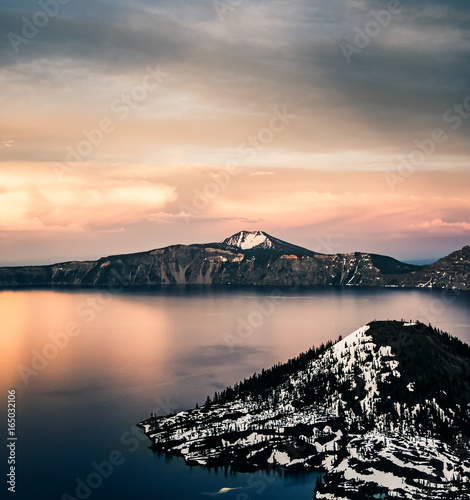 Sunset at Crater Lake