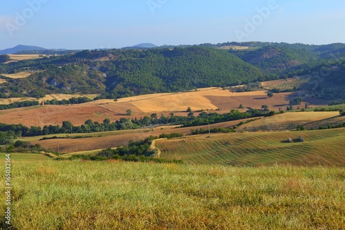 Countryside landscape around Pienza Tuscany in Italy, Europe © leochen66