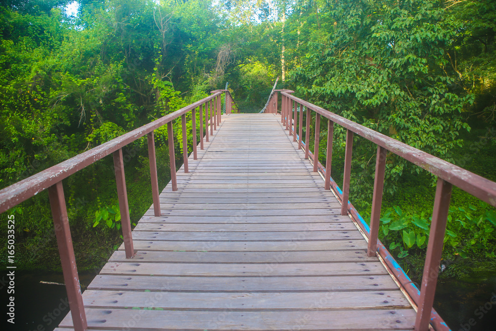 Wood bridge