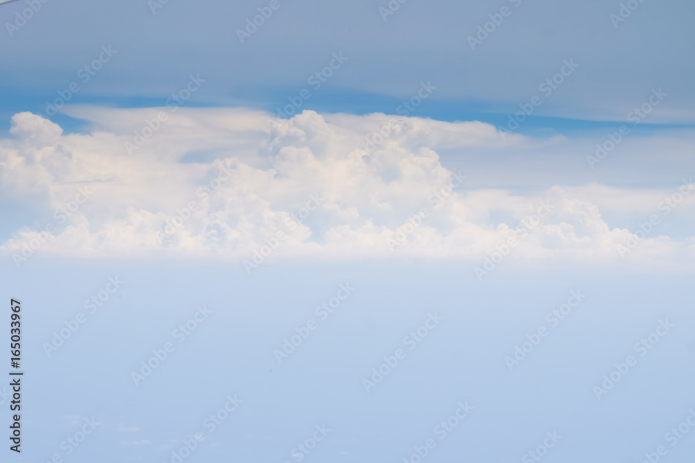 Obraz premium Blue sky with clouds for background texture