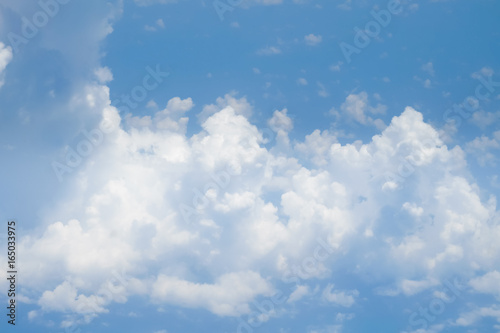 Blue sky with clouds for background texture