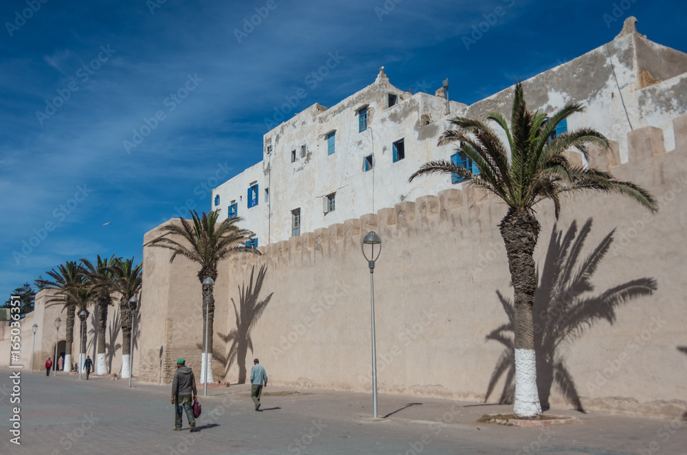 Walls and old houses of medieval medina of Essaouira, Morocco