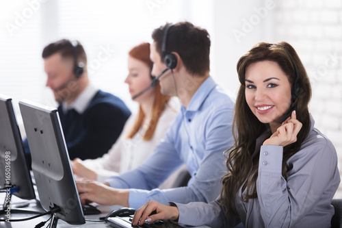 Young Businesswoman In Office