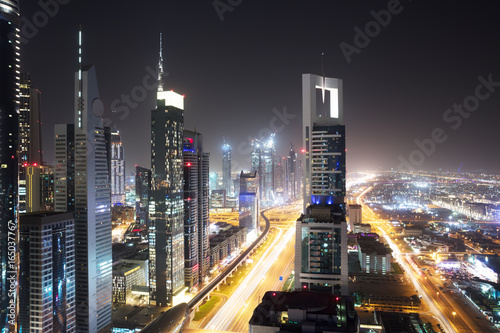 Sheikh Zayed Road At Night