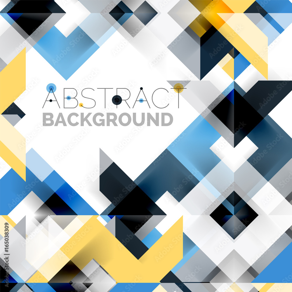 Modern square geometric pattern design on white Modern square geometric pattern design on white