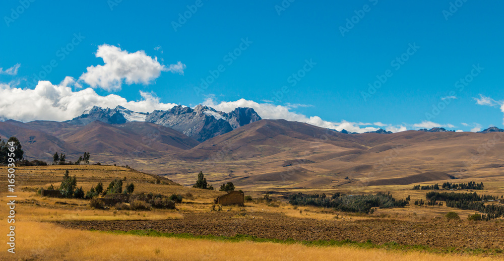 andean rolling hills near huaraz peru