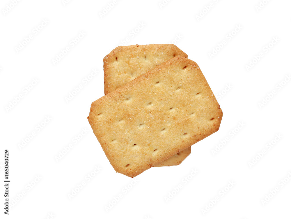 soda cracker isolated on white background. soda cracker isolated on white background.