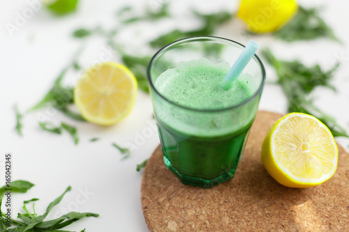 Fresh green smoothy drink