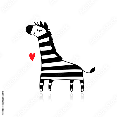 Zebra sketch for your design