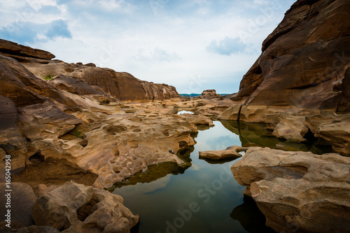 Natural of Rock Canyon in Mekhong River in Ubon Ratchathani  Thailand