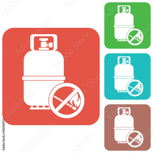 Camping gas bottle icon