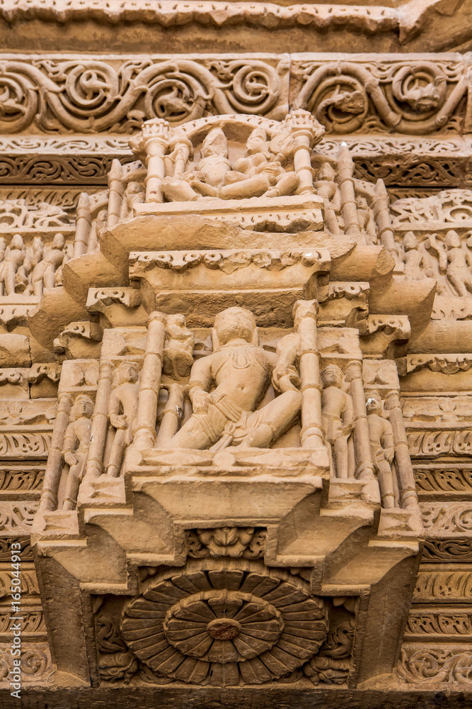 Detail section of  Sahastrabahu Temple or Sas-Bahu ka mandir