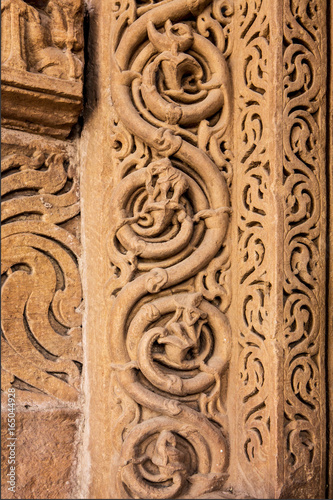 Detail section of Sahastrabahu Temple or Sas-Bahu ka mandir