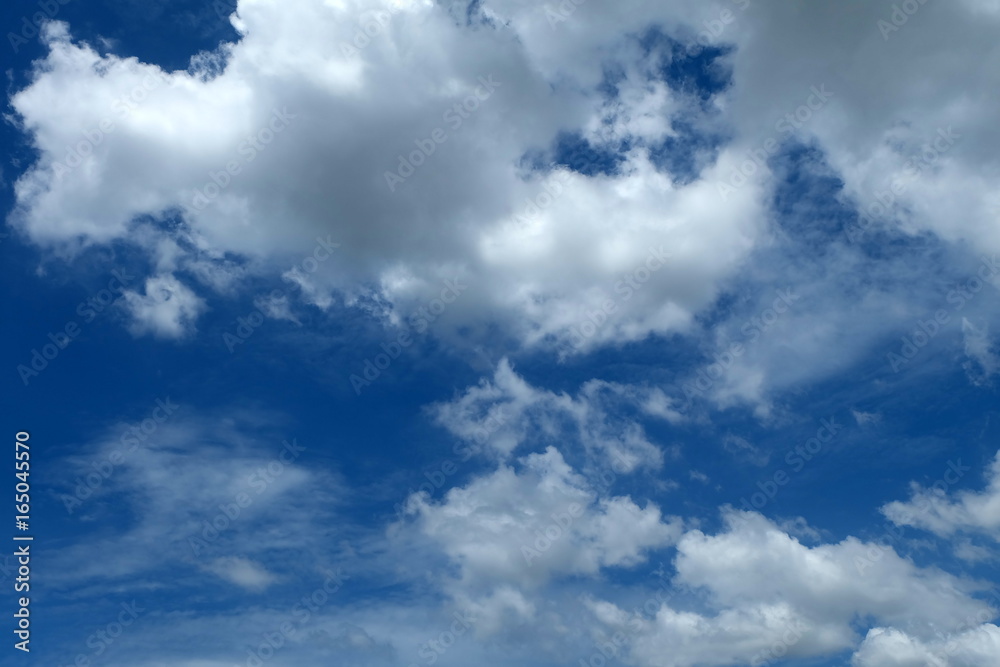 Blue Sky and Clouds Background.