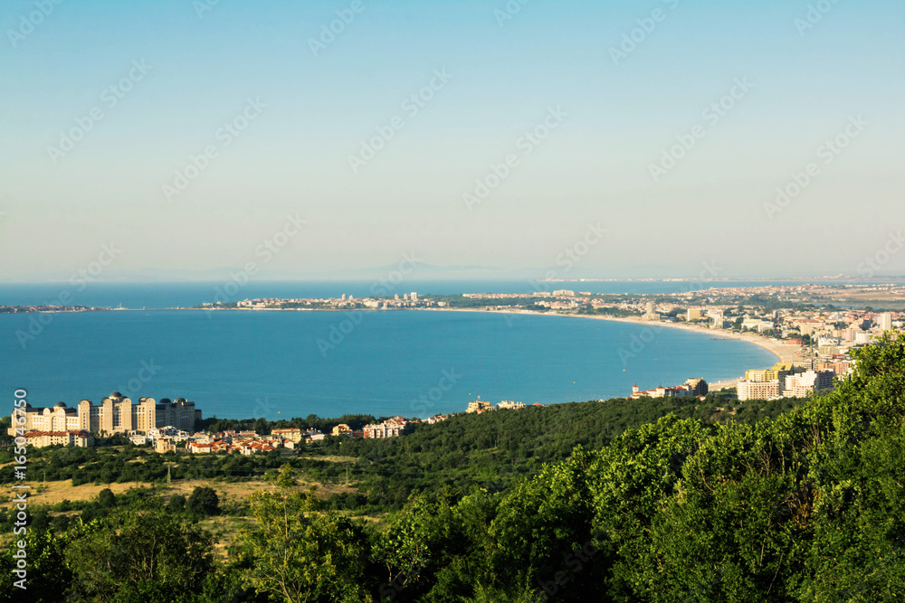 View on bay of Sunny beach, Nessebar, Bulgaria