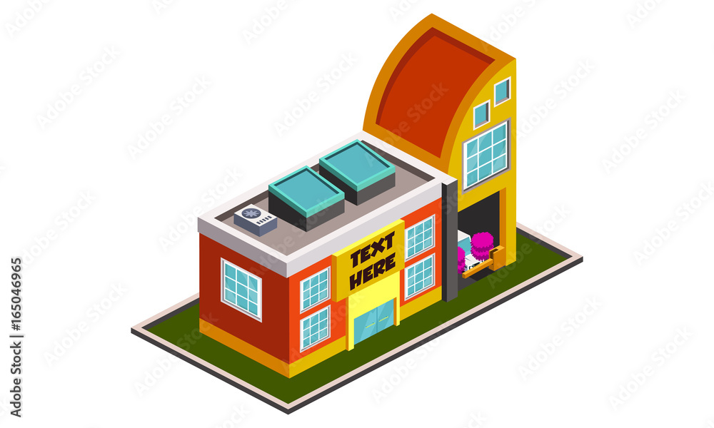 Obraz premium Isometric_Building