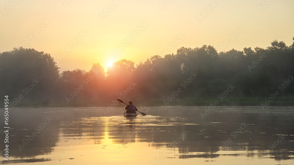 Fishing on the kayak.